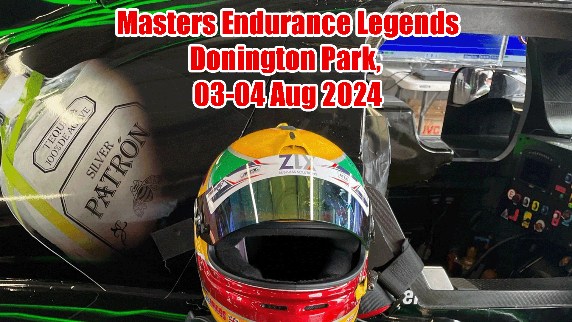 Helmet and car — Masters Endurance Legends Donington 2024